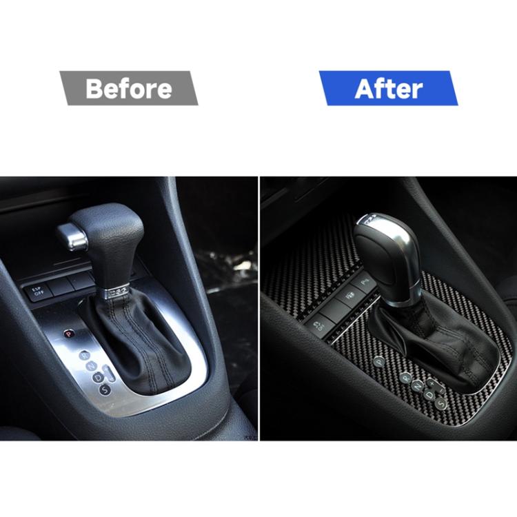 Carbon Fiber Car Gear A Decorative Sticker for Volkswagen Golf 6 2008-2012, Left Driving, Gear A, Left Driving
