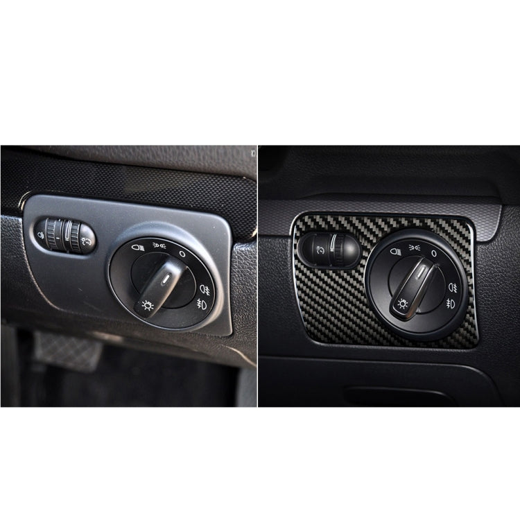 Carbon Fiber Car Headlight Switch Panel Decorative Sticker for Volkswagen Golf 6 2008-2012, Right Driving, Headlight Switch Panel, Right Driving