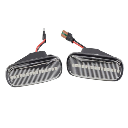 2pcs For Honda Civic 2001-2015 Car Dynamic LED Fender Side Light 34301-S5H-T02, For Honda Civic 2001-2015 (Transparent), For Honda Civic 2001-2015 (Transparent Black)