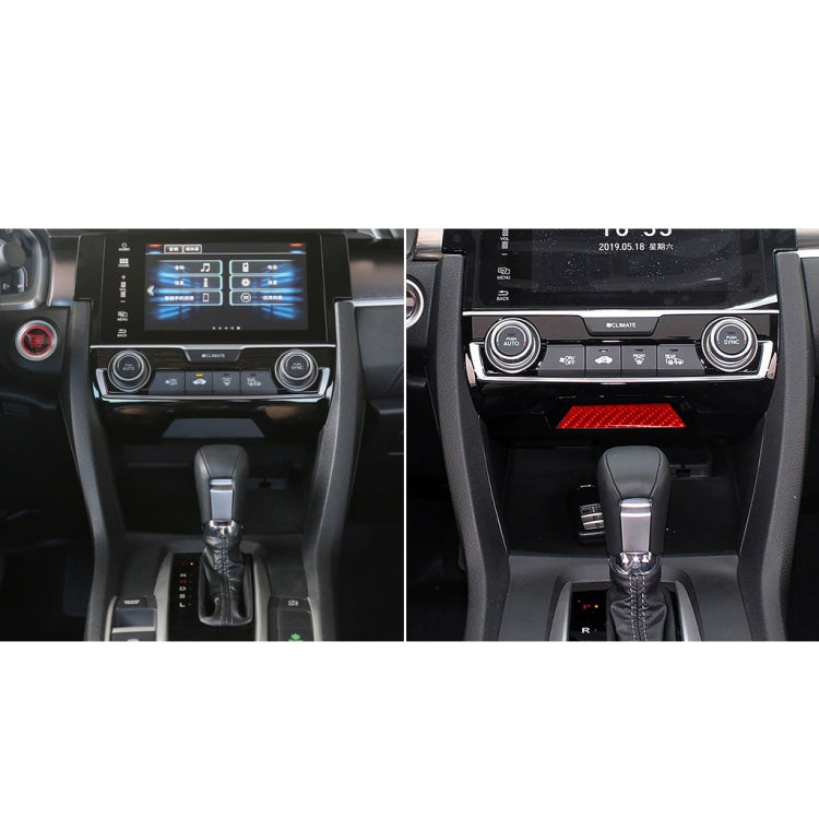 Car Carbon Fiber Storage Compartment Decorative Sticker for Honda Tenth Generation Civic 2016-2019, Left and Right Drive Universal, Storage Compartment