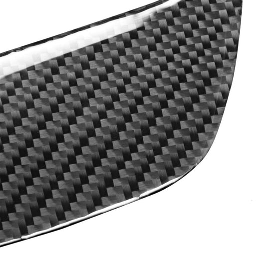 Carbon fiber texture curved dashboard sticker sheet with adhesive-ready edge