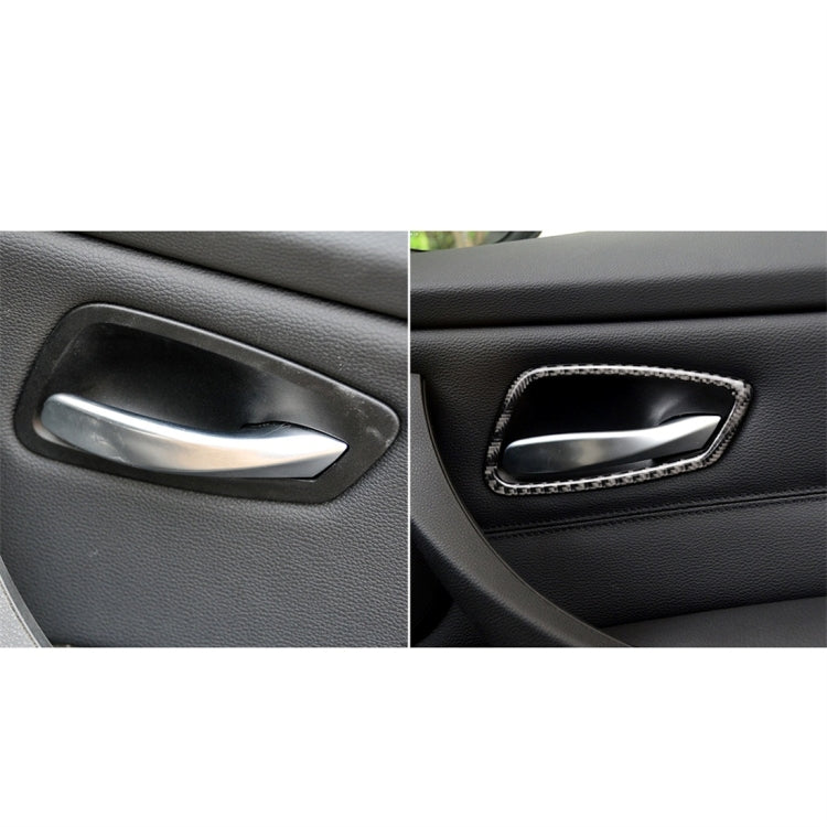 Carbon Fiber Car Door Handle Decorative Sticker for BMW E90 / 320i / 318i / 325i, Door Handle