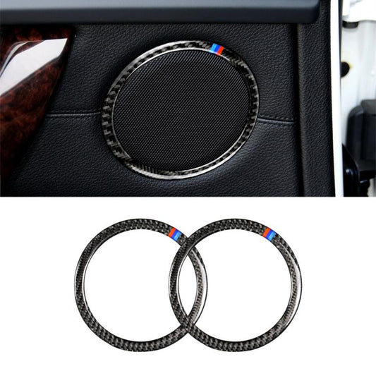 Three Color Carbon Fiber Car Horn Circle Decorative Sticker for BMW E90 / E84 / 320i / 325i, Horn Circle(Three Color)
