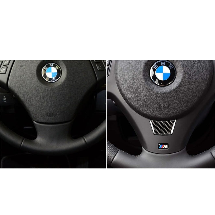 Little B Version Carbon Fiber Car Steering Wheel Decorative Sticker for BMW E90 2005-2012, Steering Wheel (Little B Version)