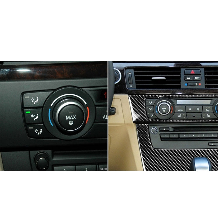Carbon Fiber Car Central Control CD Panel Decorative Sticker for BMW E90 / E92 2005-2012, High Edition without Hole, CD Panel(High Edition without Hole)