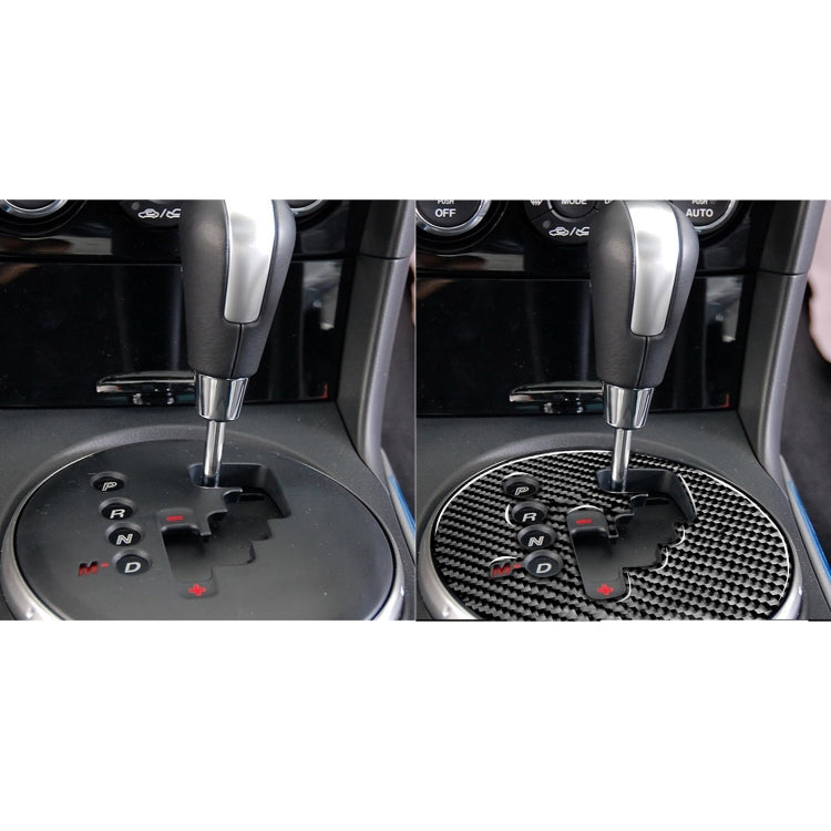 Car Carbon Fiber Gear Panel Decorative Sticker for Mazda RX8 2004-2008, Left Drive, Gear Panel