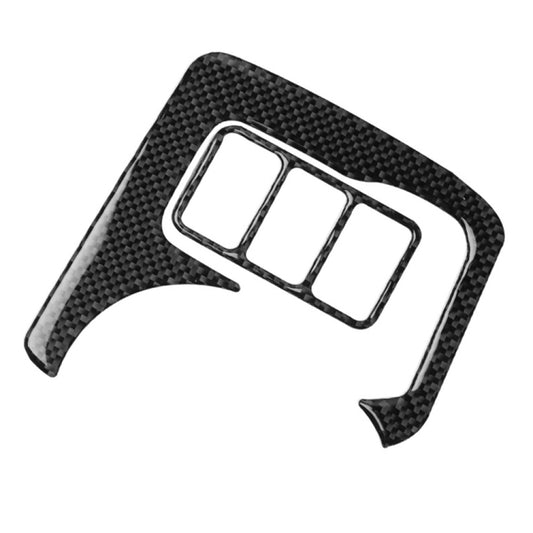 Carbon fiber central console cup holder panel sticker with three-vent grille