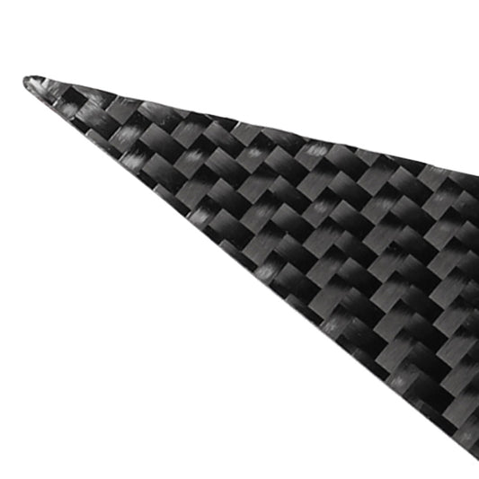 Black carbon fiber weave trim sticker strip, diagonal close-up