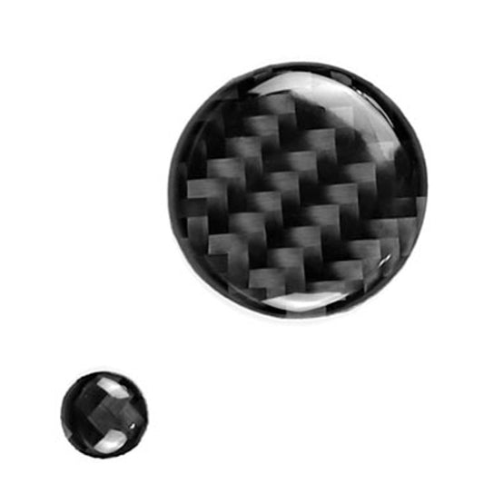 One Set Car Carbon Fiber Multimedia Knob Decorative Sticker for Mazda 3 / 6 / CX-9 / CX-5, Left and Right Drive Universal, Multimedia Knob