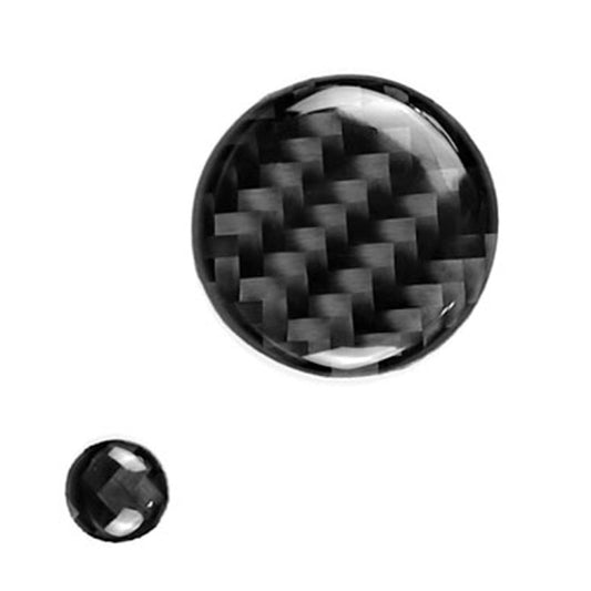 One Set Car Carbon Fiber Central Control Multimedia Knob Decorative Sticker for Mazda 3 / 6 / CX-9 / CX-5, Left and Right Drive Universal, Central Control Multimedia Knob