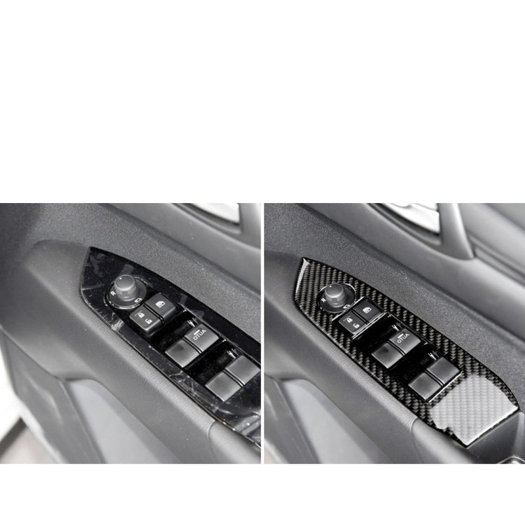 Car Carbon Fiber Window Buttons Panel Decorative Sticker for Mazda CX-5 2017-2018, Right Drive, Window Buttons Panel, Right Drive