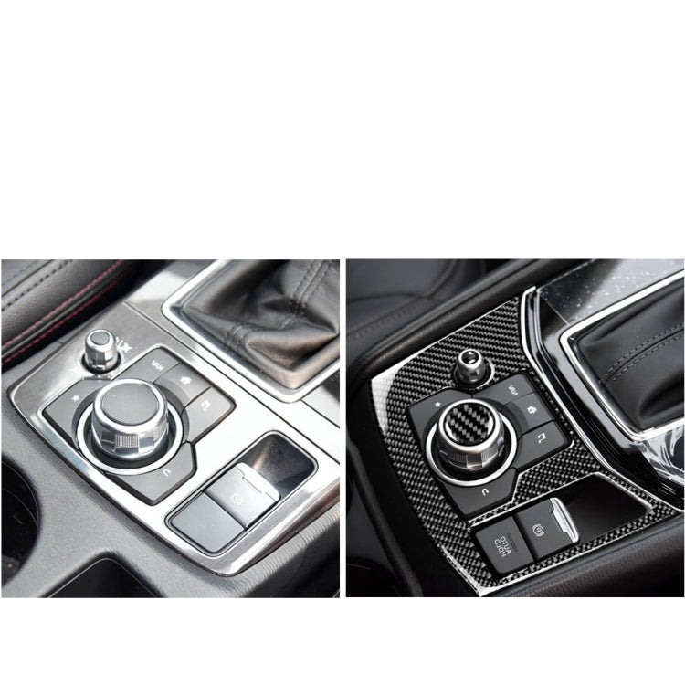 Car Carbon Fiber Electronic Handbrake Panel Decorative Sticker for Mazda CX-5 2017-2018, Right Drive, Electronic Handbrake Panel, Right Drive