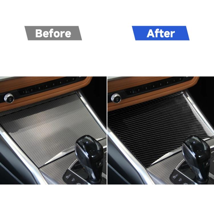 2 in 1 Car Carbon Fiber Water Cup Cover Decorative Sticker for BMW 3 Series G20/G28/325Li/330d/335 2019-2020, Left Drive, Water Cup Cover, Left Drive