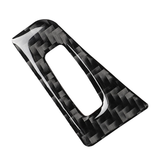 Car air outlet sticker, black carbon-fiber pattern trim with oval vent cutout