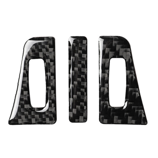 Car air outlet decorative stickers, black carbon-fiber pattern, left and right pieces