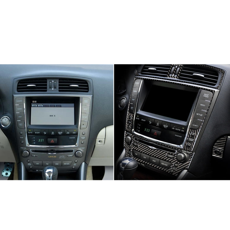 Car Carbon Fiber CD Panel Decorative Sticker for Lexus IS250 300 350C 2006-2012, Left and Right Drive Universal, CD Panel