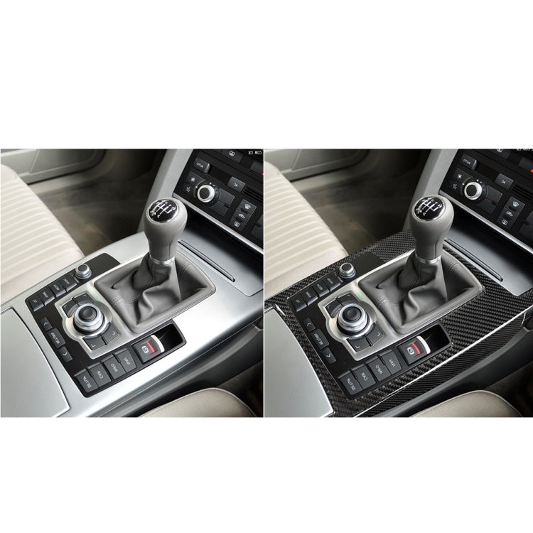 Car Carbon Fiber Gear Shift Position + Side Panel Decorative Sticker for Audi A6 2005-2011, Right Drive, High Configuration, Gear Shift Position Right Drive, High Configuration