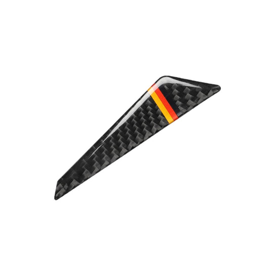 Carbon fiber-look anti-collision sticker wedge with German flag stripes, black and yellow