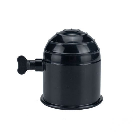Black plastic tow ball cover cap with small side handle