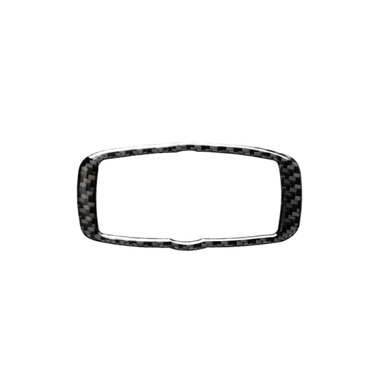 Carbon fiber headlight switch frame sticker, black weave with silver trim