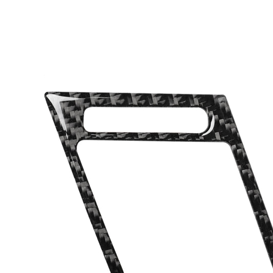 Carbon fiber-look side air outlet frame with cutout opening, rectangular shape