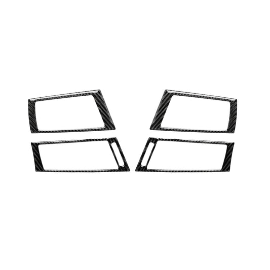 Carbon fiber-look side air outlet decorative sticker set, four rectangular frames