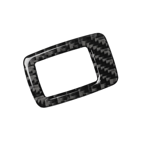 Carbon fiber window switch bezel sticker with rectangular frame cutout