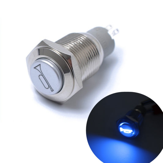 Momentary Reset Switch Push Button 16mm 12V for Car Motorcycle Horn Speaker, Horn Speaker