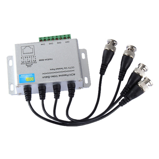 HD204A-F HD-CVI/TVI/AHD CCTV 4CH UTP Passive Video Balun, HD204A-F