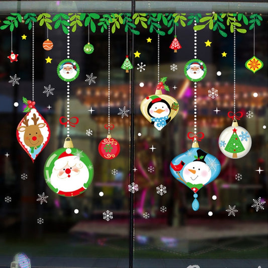 Window Glass Door Removable Christmas Festival Wall Sticker Decoretion