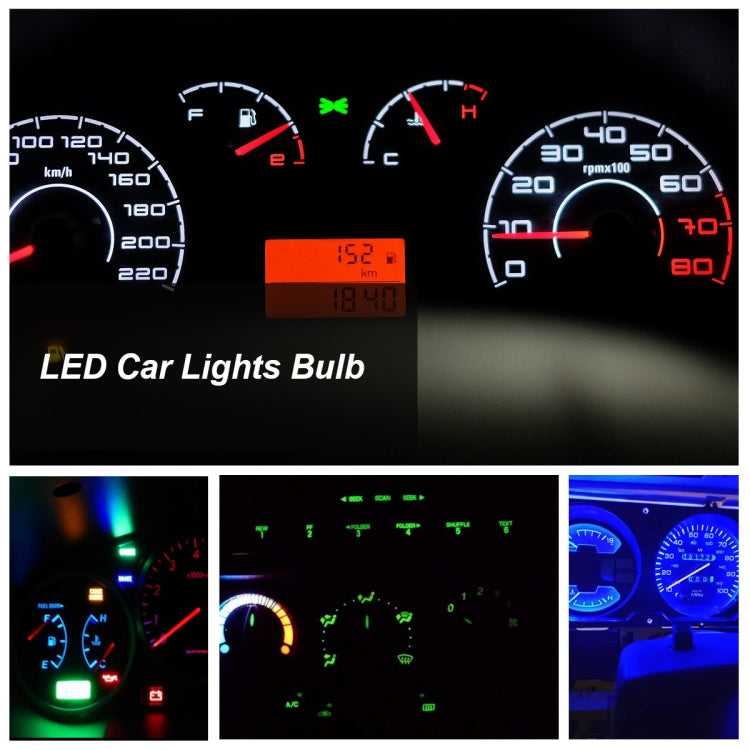 50 PCS T5 / T10 Car / Motorcycle Modification LED Turn Signal Light Clearance Lamp(Blue Light), A3606