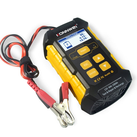 KONNWEI KW510 3 in 1 Car Battery Tester / Charger / Repairer, Support 8 Languages, KW510(EU Plug), KW510(US Plug)