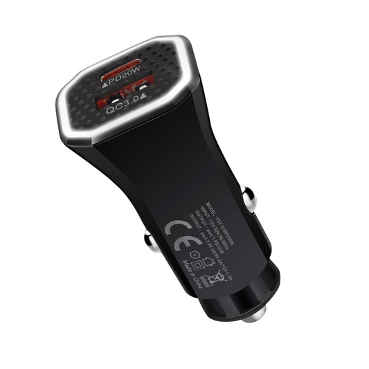 YSY-316PD20W QC3.0 USB + PD 20W USB-C / Type-C Polygon Dual Ports Fast Charging Car Charger, Car Charger