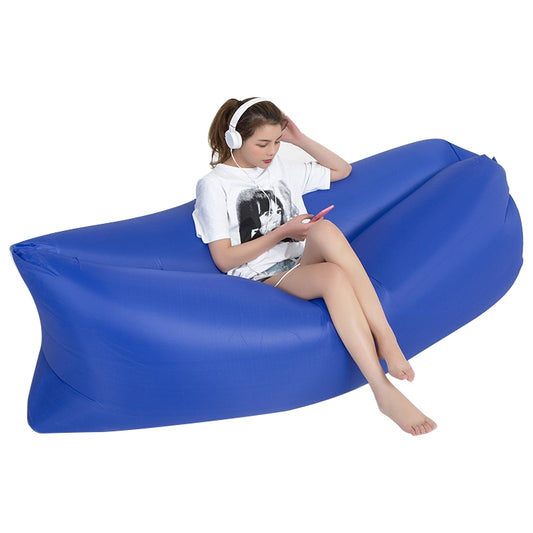 Inflatable lazy water sofa, sapphire blue inflatable lounge bean bag