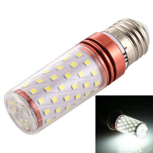 LED corn light bulb with clear bulb, red ring, and silver E27 screw base (white glow).