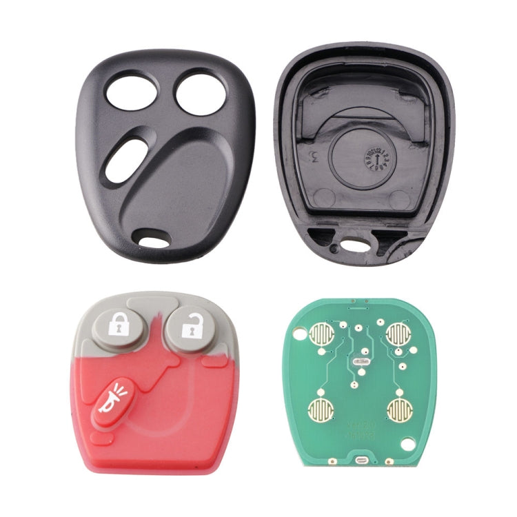 Car remote key fob components: shells, inner covers, circuit boards, and button pads