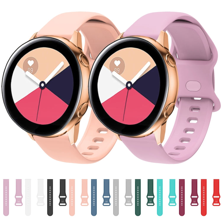 Silicone perforated watch bands with internal buckles in light pink and lavender