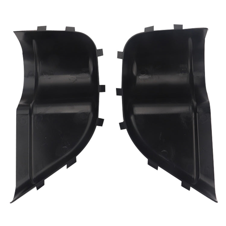 Set of two black car door storage cup holders with open pockets and clips