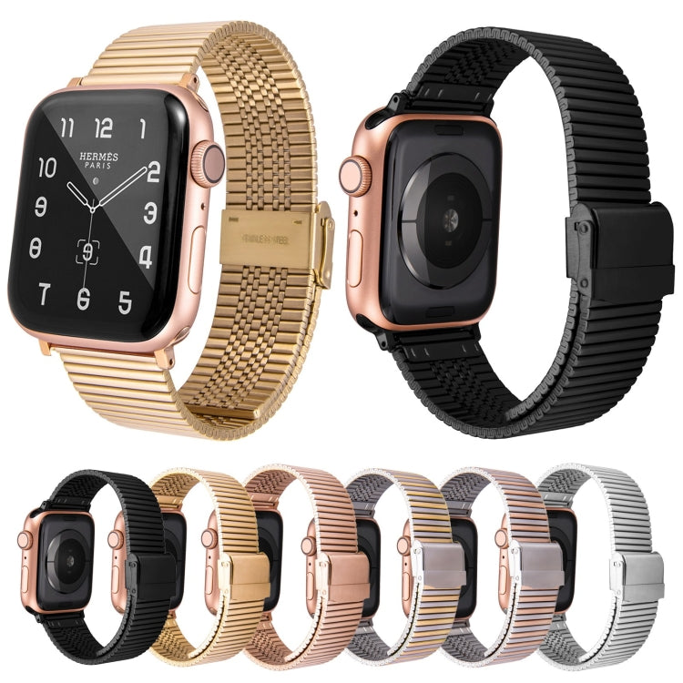 Multi-baht Steel Replacement Watchband For Apple Watch Series, 7 45mm / 6 & SE & 5 & 4 44mm / 3 & 2 & 1 42mm, 7 41mm / 6 & SE & 5 & 4 40mm / 3 & 2 & 1 38mm