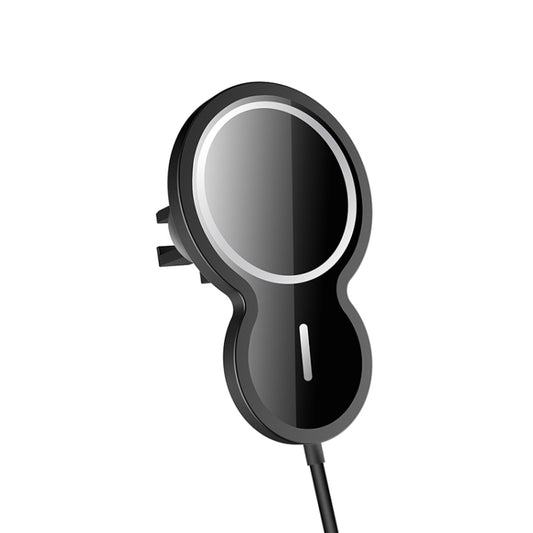 W34 Inverted Gourd-shaped Magnetic Car Wireless Charger Mobile Phone Holder