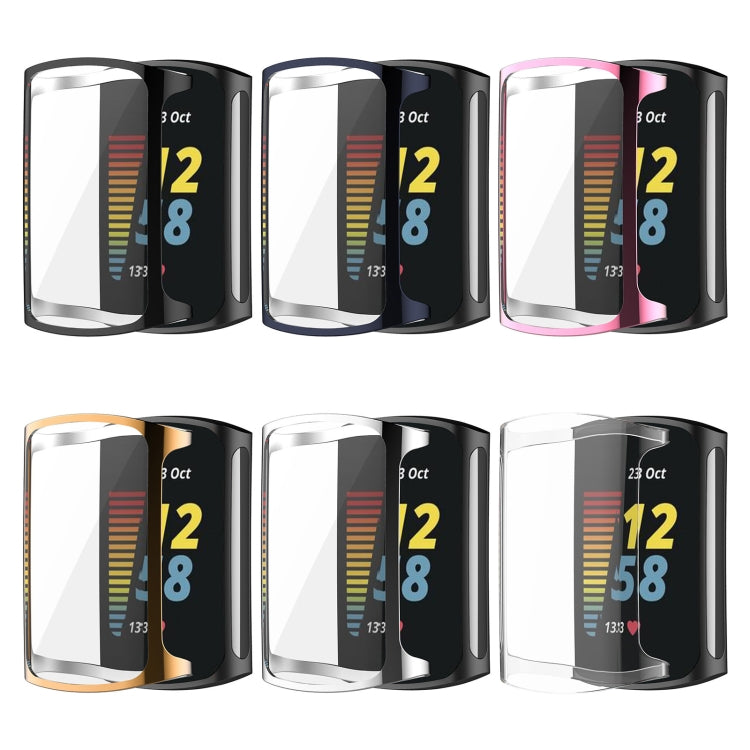 Full Coverage TPU Electroplating Protective Case Cover, For Fitbit Charge 5
