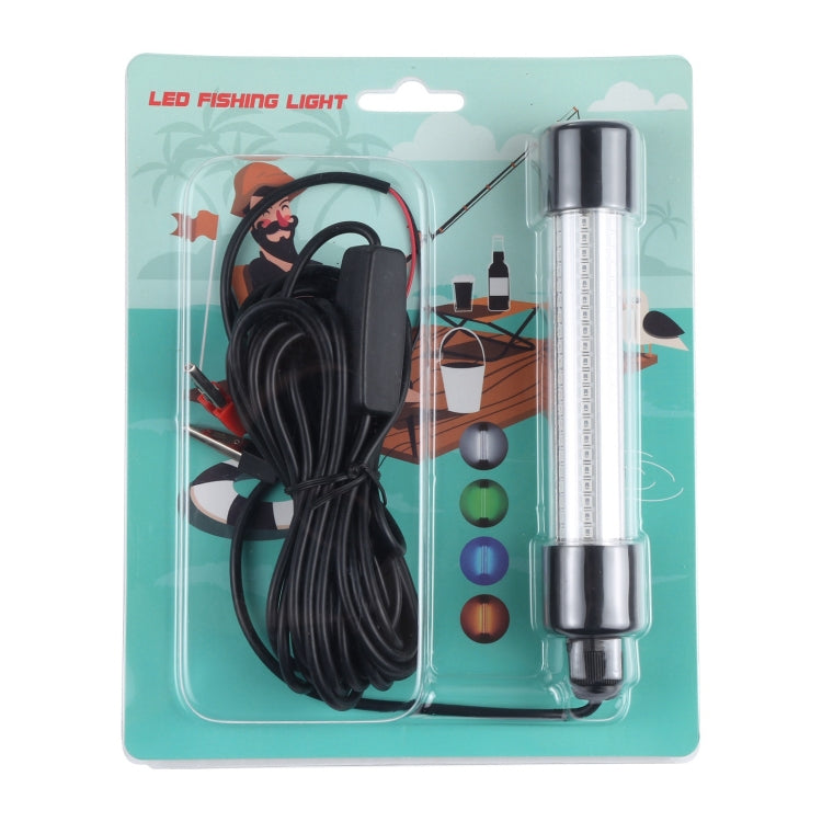 LED fishing light lure lamp in blister pack with black cable and tube light