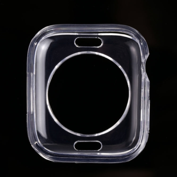 Clear TPU Apple Watch case with circular cutout around the display