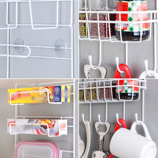 Multi-layer Fridge Storage Rack Side Shelf Sidewall Holder Multi-function Kitchen Organizer Household, Multifunctional Rack, Sun Flower Rack