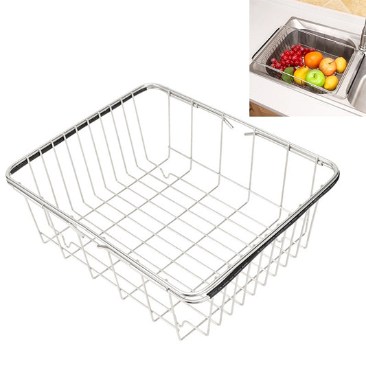 Kitchen Dish Drainer Sink Drain Basket Washing Vegetable Fruit Drying Holder Stainless Steel Adjustable Rack, Arch Net Style, Flat Bottom Style, Ordinary Style