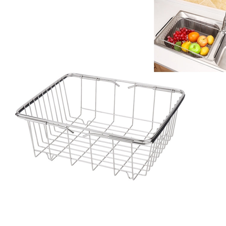 Stainless steel dish drainer basket with wire rack, arched frame and flat base