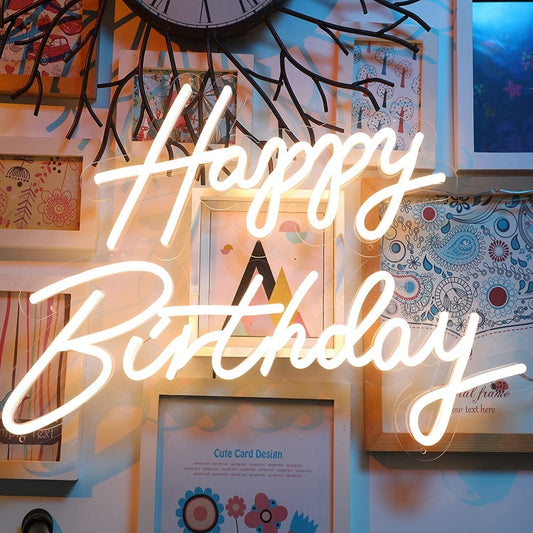 Happy Birthday Party LED Decorative Neon Lamp