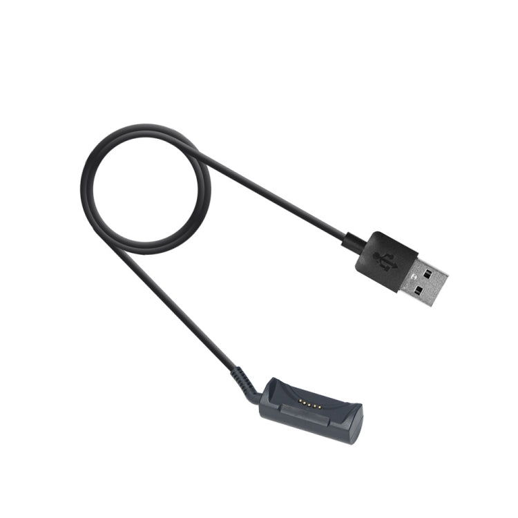 Magnetic charging cable with USB-A connector and magnetic watch dock, black