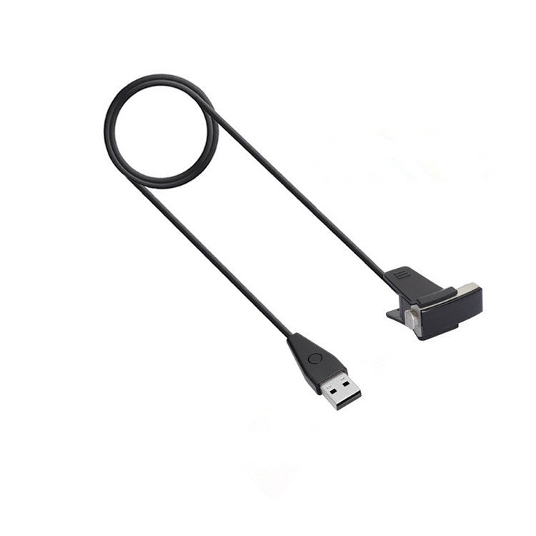 Charging cable showing USB-A end and Fitbit Alta dock connector, 1m length