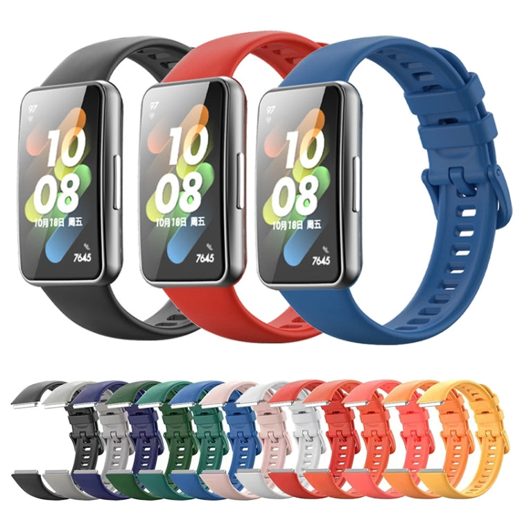 Assorted silicone watch bands lineup with adjustable clasps and perforated strap holes